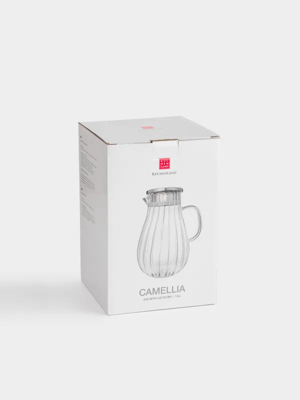 Құмыра, 1,8 л, сүзгі қақпағы бар, шыны Б/болат, Camellia, image-5