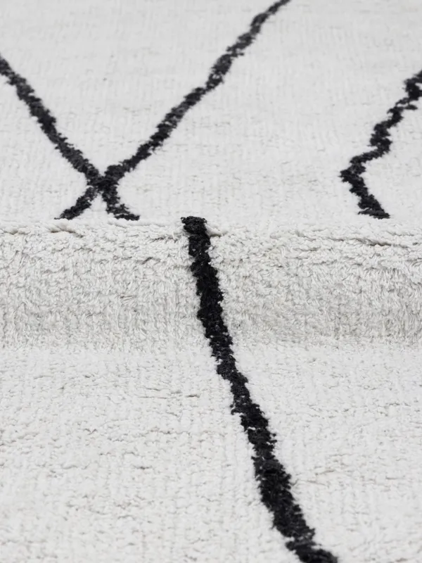 Кілем, 150х210 см, мақта, сүт түстес, Сызықтар, Rhombic, image-3