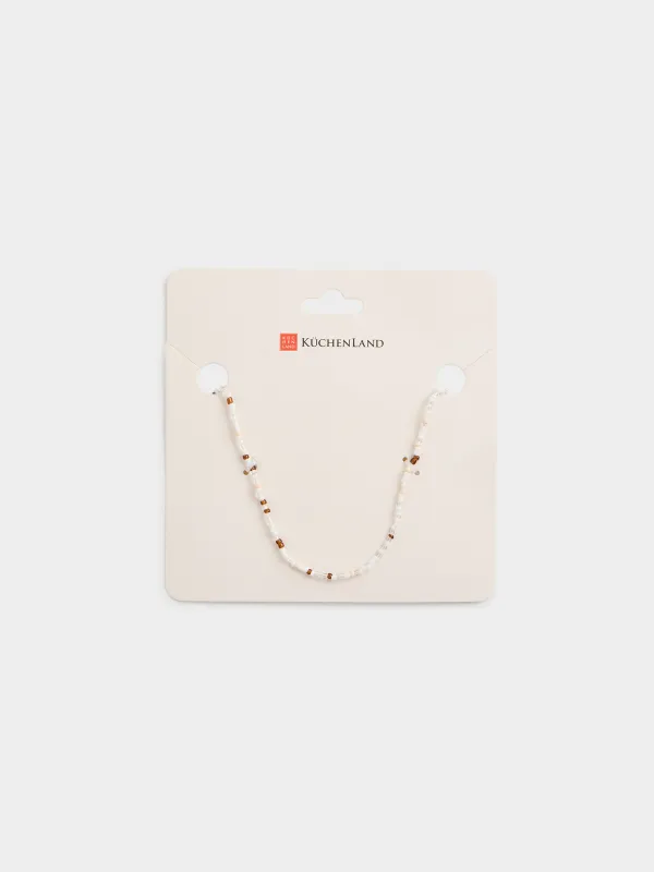 Цепочка, 45 см, пластик, цветная, Pearl color, image-3