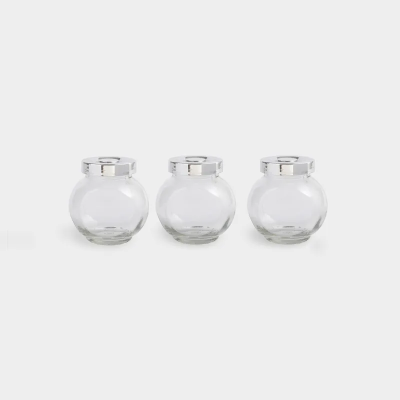 Дәмдеуіштерді сақтауға арналған сыйымдылық, 200 мл, 3 дана, шыны/пластик, Comfort