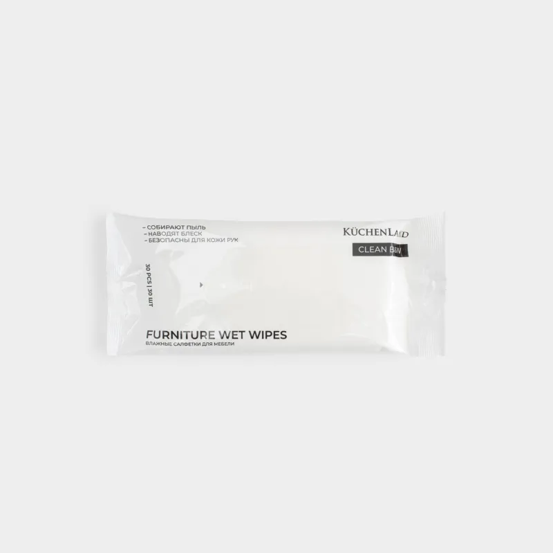 Ылғал майлықтар, 30 дана, тұрмыстық, жиһазға арналған, B&W