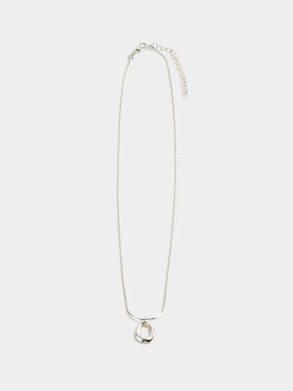Шынжыр, 47 см, аспасы бар, металл, күміс, Jewelry, image-0