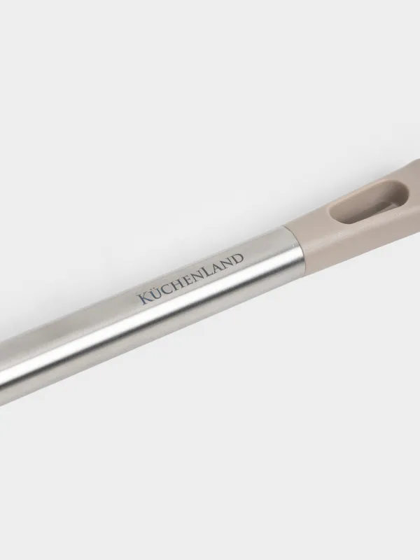 Шумовка, 35 см, силикон/сталь, серая, Ginelli kitchen, image-3