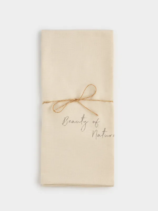 Асүйлік сүлгі, 40х60 см, мақта, сарғылт-қоңыр, Гүлдер мен жапырақтар, Bloom, image-5