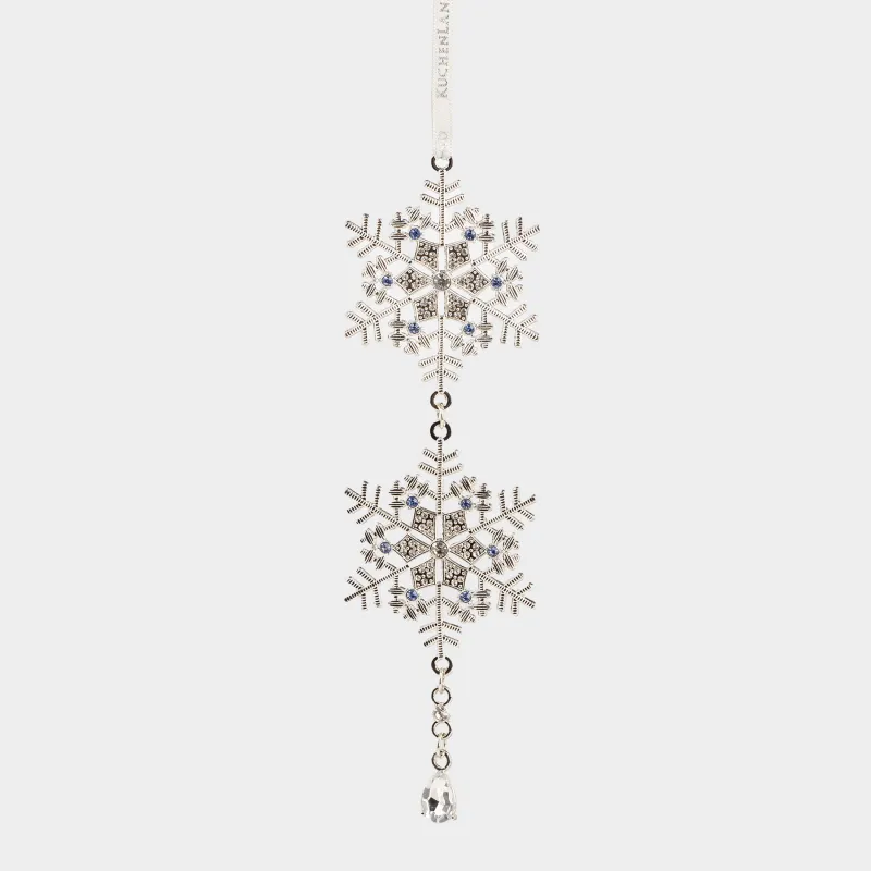 Шырша ойыншығы, 8 см, металл/страздар, күміс, Қар ұшқындары, Figure christmas