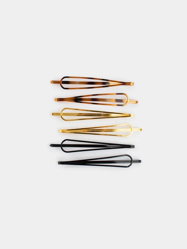 Шашқа арналған қыстырғыш, 6 см, 6 дана, металл, Микс, Basic, image-0