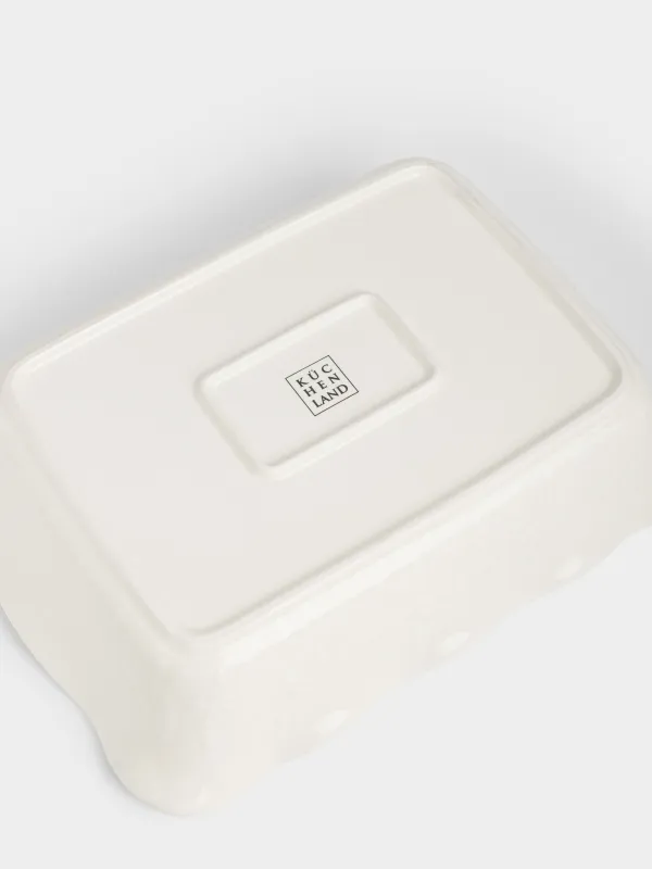 Форма для запекания, 32х24 см, керамика, прямоугольная, молочная, Ветви, Forest ode, image-3