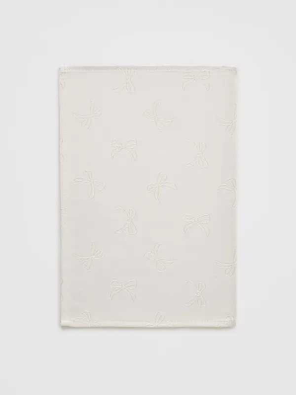 Салфетка под приборы, 30х45 см, жаккард, полиэстер, молочная, Банты, Jacquard bow, image-0