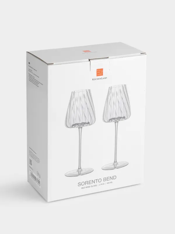 Бокал для красного вина, 480 мл, 2 шт, стекло, перламутр, Sorento bend, image-5