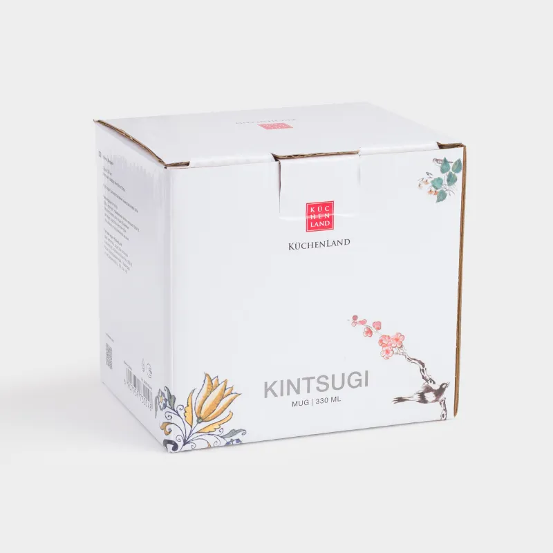 Саптыаяқ, 330 мл, фарфор N, ақ-алтын, Кинцуги, Kintsugi, image-3