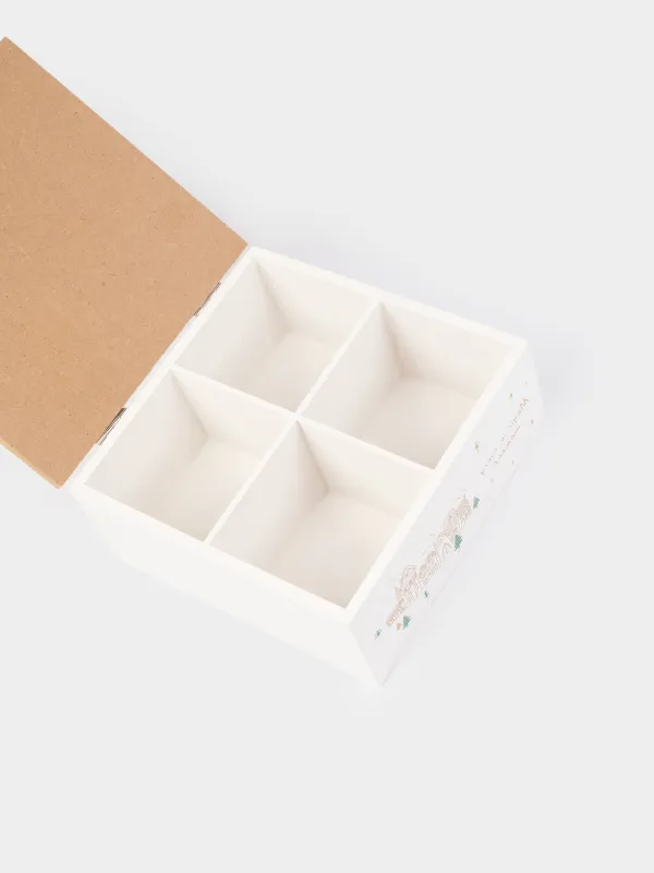 Коробка для чая, 17х17 см, Зимний город, Snow sparks, image-3