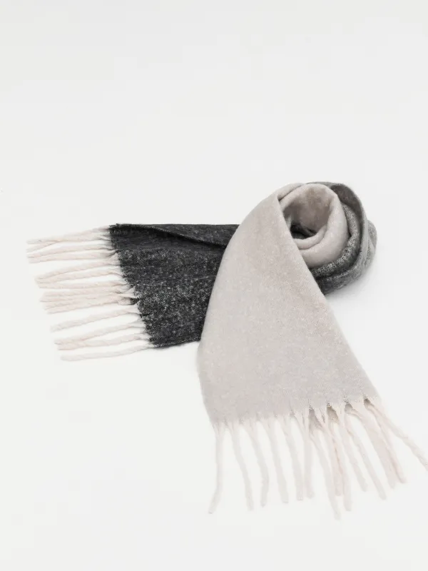 Әйелдер шарфы, 180x50 см, полиэстер, сұр-сарғылт-қоңыр, Loop, image-4