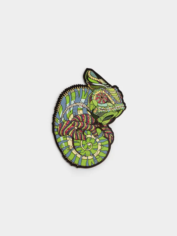 Пазл-басқатырғыш, 14х10 см, 15 бөлшек, дамытушы, МДФ, түрлі-түсті, Хамелеон, Childhood, image-0