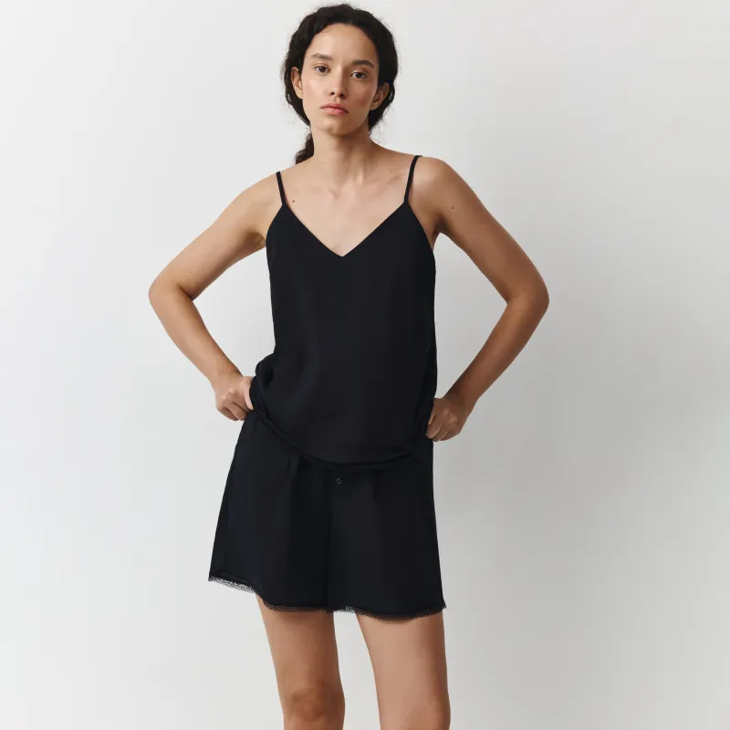 Әйелдер шорттары, үйге арналған, өлшемі L, шілтерлі, мақта, қара, Delia