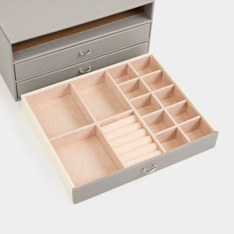 Зергерлік қобдиша, 24х19 см, жасанды былғары/МДФ, сұр, Premiere, image-4