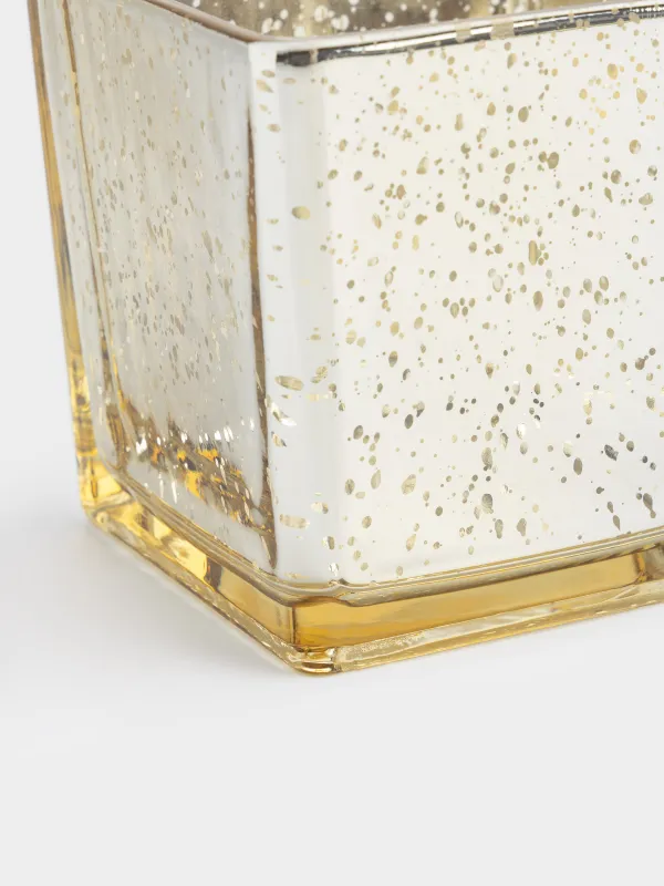 Шам ұстағыш, 10 см, шай шамына арналған, шыны, қоңыр-күміс, Жылқылар, Horses art, image-3