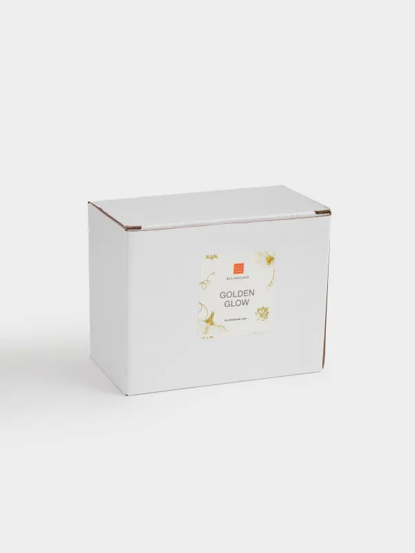 Майлық ұстағыш, 12 см, керамика, сүт алтын түстес, Асқабақ, Golden glow, image-4