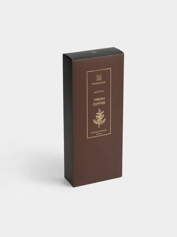 Ароматический диффузор, 160 мл, с коричневой кисточкой, Fresh Coffee, Mistral, image-4