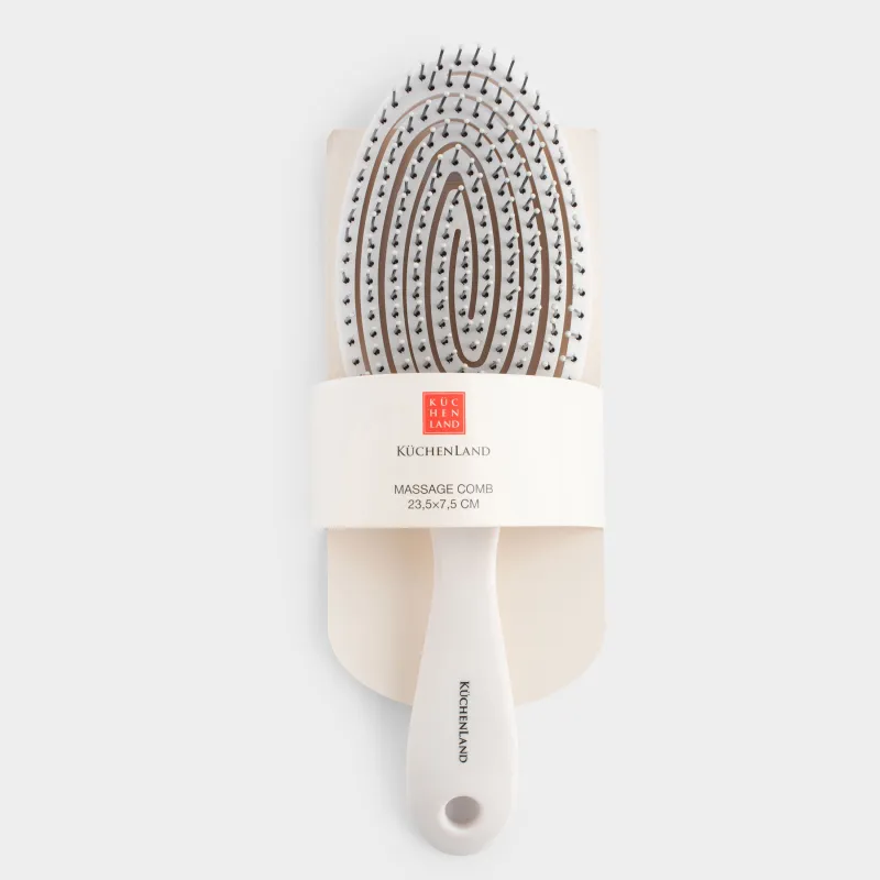 Шашқа арналған массаждық тарақ, 23 см, пластик, сарғылт-қоңыр, Zipo, image-4