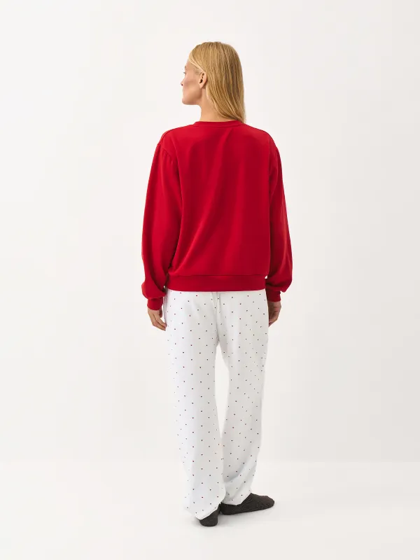 Әйелдер киім жиынтығы, үйге арналғанге арналған, өлшемі S, полиэстер/вискоза, қызыл және ақ, Жүректер, Jodie, image-6