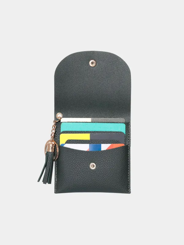 Әйел әмиян, 10х10 см, түймеде, щеткамен, полиуретан, жасыл, Memo, image-2