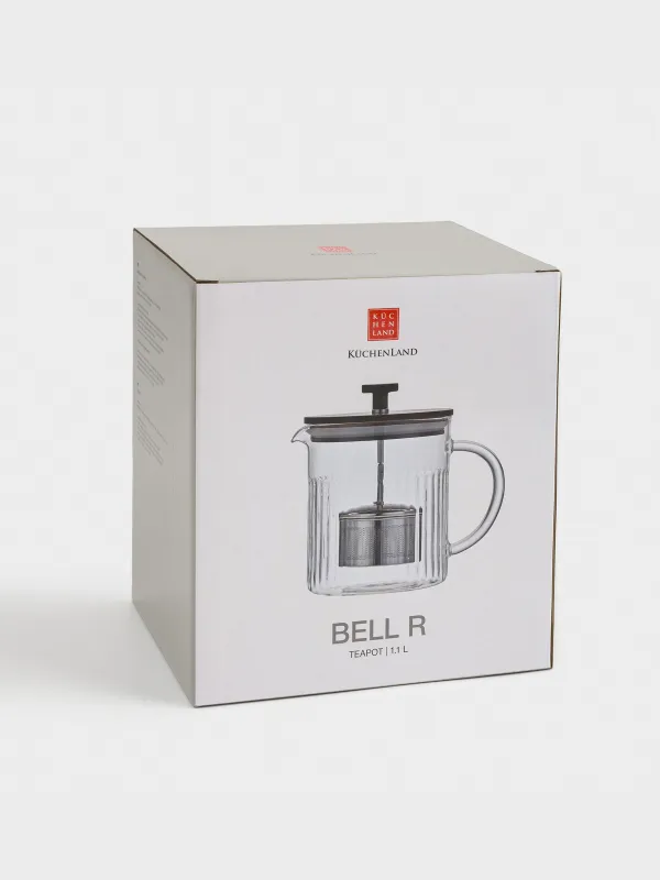 Шай демдеуге арналған шәйнек, 1 л, шыны Б/болат, Bell R, image-6