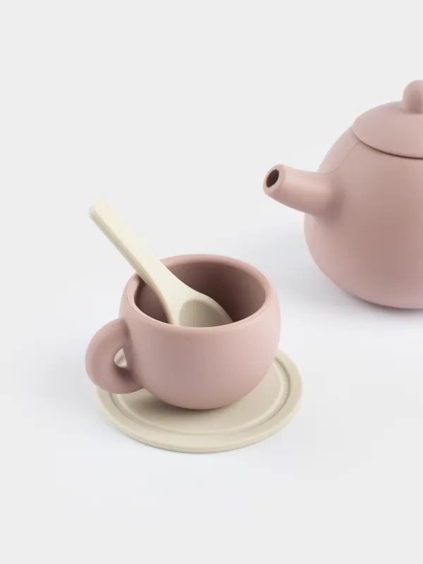 Набор игровой, 7 пр, силикон, цветной, Чайный сервиз, Kiddy, image-5