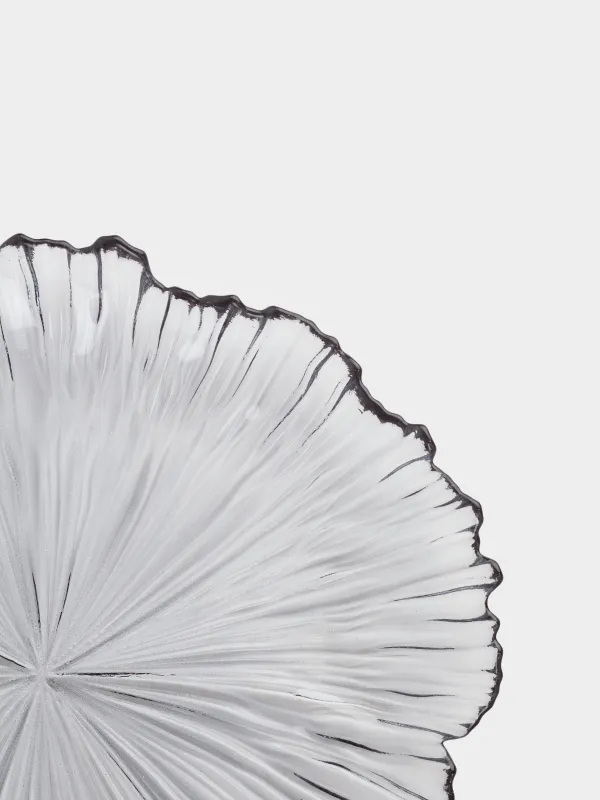 Тарелка закусочная, 21 см, стекло Р, серая, Verge, image-1