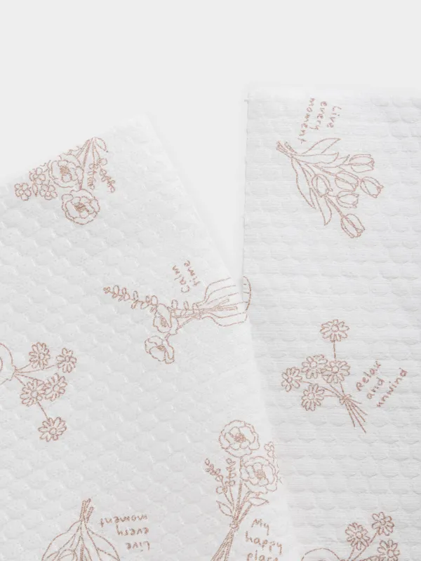 Полотенца рулонные, 25х25 см, 50 шт, целлюлоза, бело-бежевые, Букеты, Roll, image-4