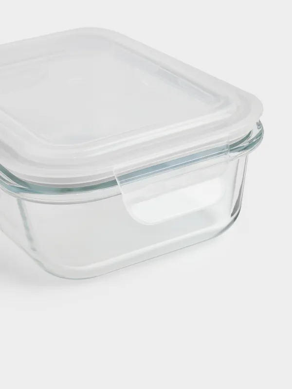 Контейнер, 970 мл, с клипсами, стекло Т/пластик, прямоугольный, Clip, image-2