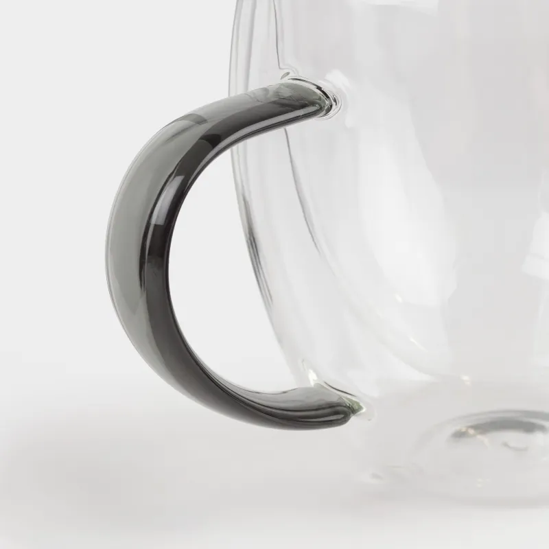 Кружка, 270 мл, стекло Б, черная ручка, Air, image-3