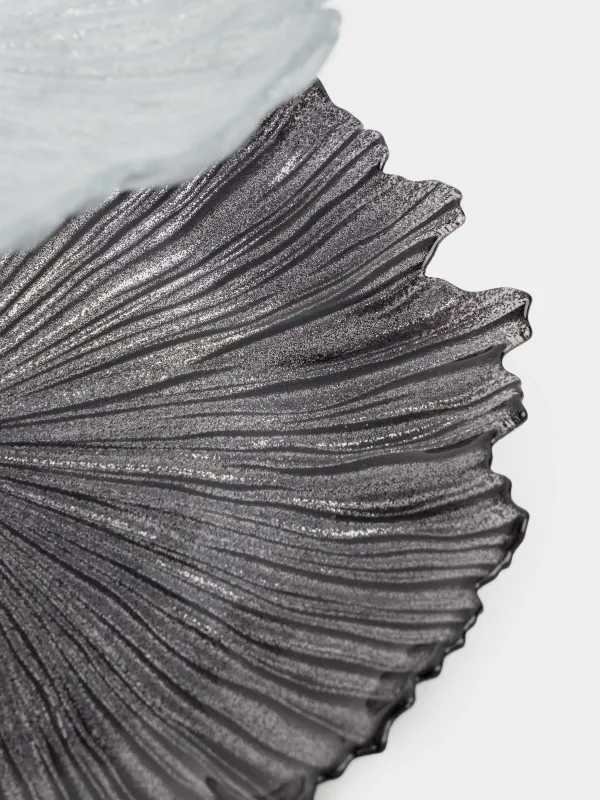 Подставка для пирожных, 21х28/26 см, 2 яруса, стекло Р/металл, серебристая/серая, Verge, image-2