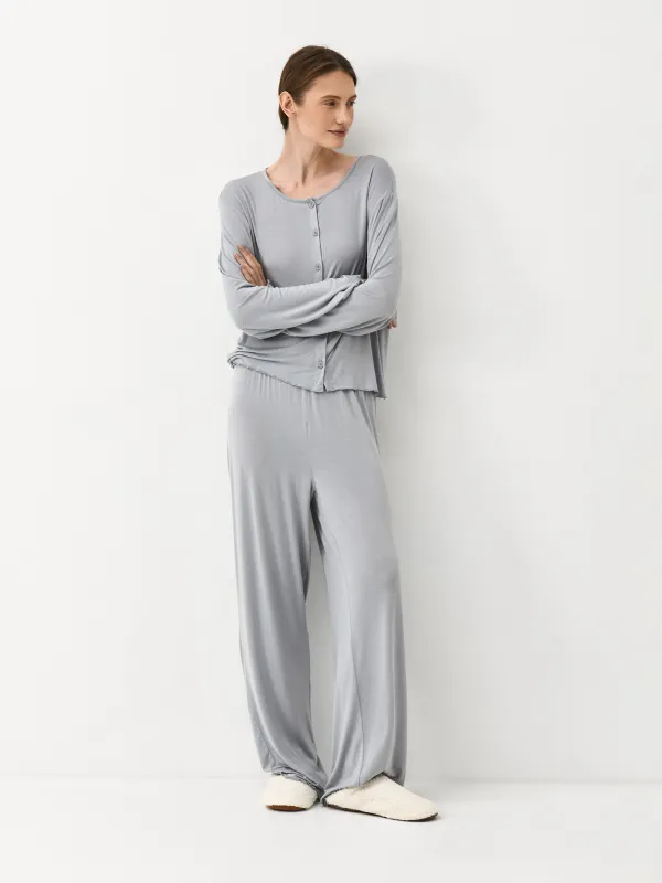 Әйелдер шалбары, үйге арналған, өлшемі M, вискоза/эластан, сұр және көк, Meryl, image-0