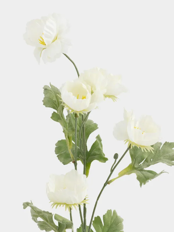 Ветка декоративная, 68 см, Белый мак, Poppy garden, image-3