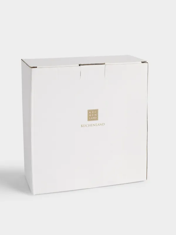 Салат ыдысы, 22х9 см, 2 л, фарфор N, ақ, дақты, Шырша бүршіктері мен шетен, Rowan delice, image-4