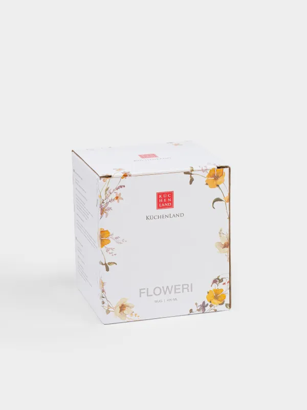 Саптыаяқ, 420 мл, фарфор N, ақ, Сары гүлдер, Floweri, image-5