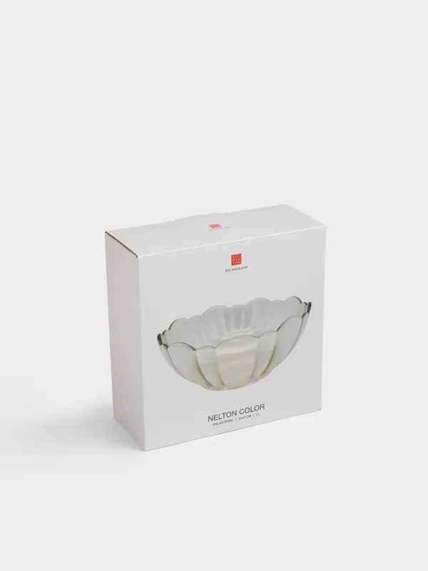 Салат ыдысы, 18х8 см, 1л, шыны, сары, Nelton color, image-4