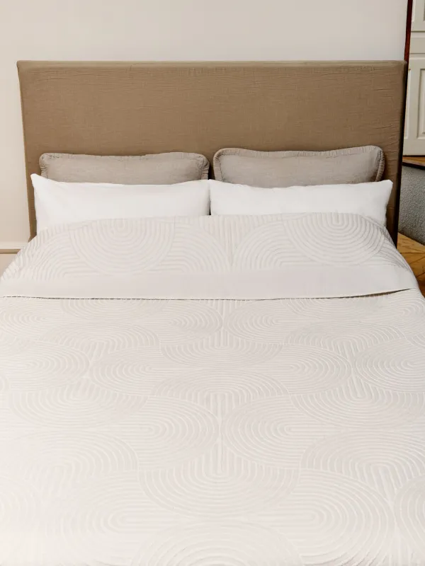 Покрывало, 220х240 см, полиэстер/хлопок, песочно-бежевое, Арка, Arch, image-1