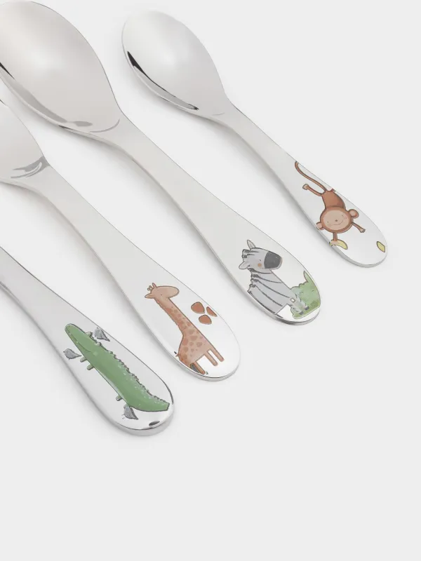 Столовые приборы, детские, 1 перс, 4 пр, сталь, Сафари, Jungle, image-2