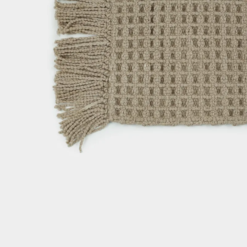 Кілемше, 50х80 см, жиектері бар, мақта/полиэстер, құм, Nordkap, image-1