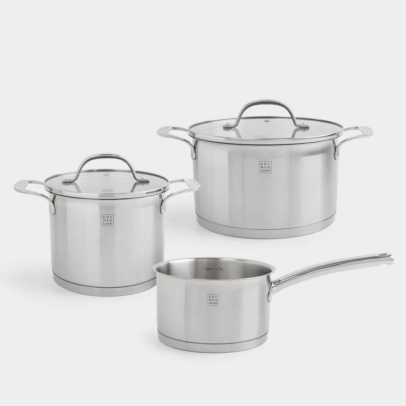 Ыдыс-аяқ жиынтығы, 3 зат, Small, Silver Stone