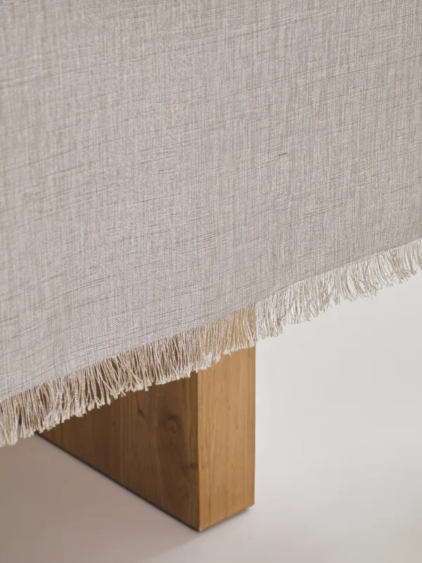 Дастархан, 170х250 см, шашақтары бар, полиэстер, сұр меланж, Beverin, image-7