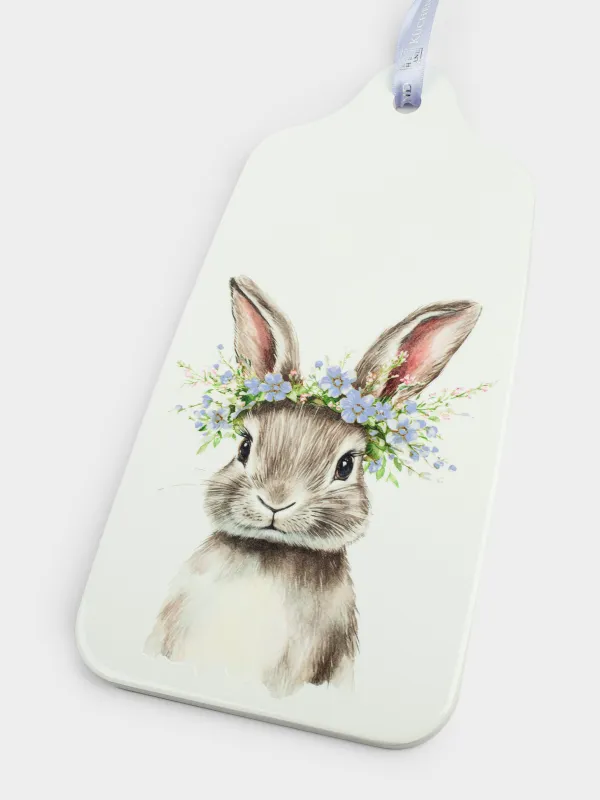 Подставка под горячее, 14x28 см, Кролик в венке, Flora Easter, image-1