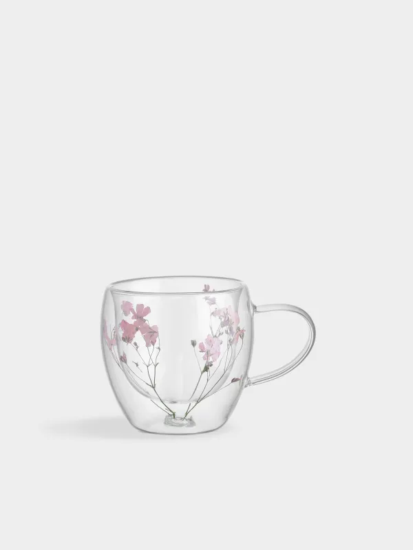 Саптыаяқ, 250 мл, 2 дана, шыны Б, ішінде кептірілген гүлдері бар, Air decor, image-1