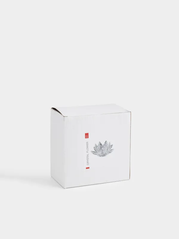 Шам ұстағыш, 13 см, шай шамына арналған, хрусталь шыны, Лотос, Crystal flower, image-4