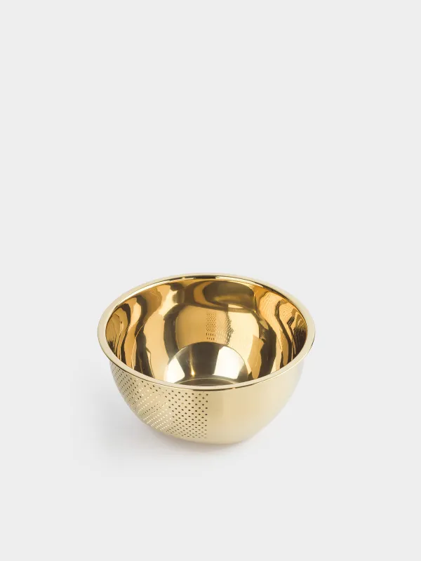 Миска-дуршлаг, 23 см, Classic gold, image-1