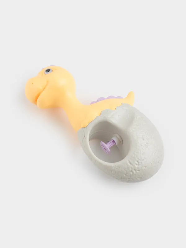 Пистолет водяной, 16 см, пластик, желто-серый, Динозавр, Dino, image-1