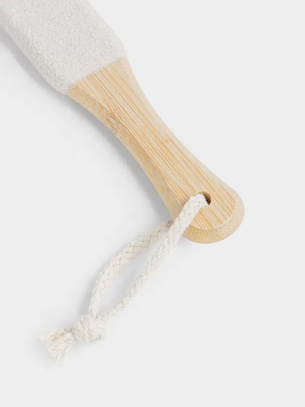 Педикюрге арналған үккіш, 22 см, ағаш/тегістеу қағазы, ақ, Bamboo spa, image-2