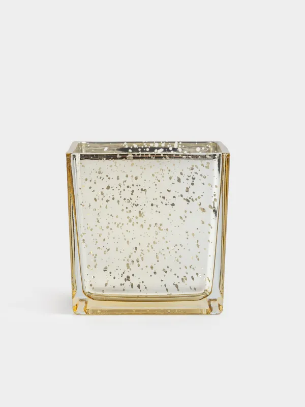 Подсвечник, 10x10 см, для чайной свечи, стекло, шампань, Patina, image-0