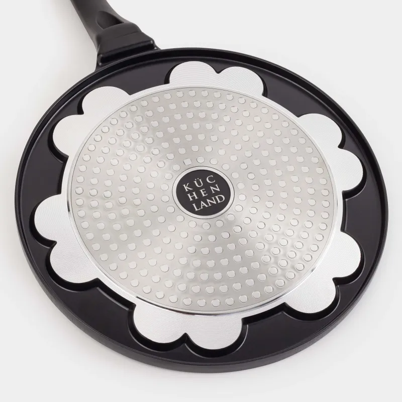 Таба, жұмыртқа пен құймақтарға арналған, 26 см, 7 бөлім, қапталған, алюминий, жүрек, Action, image-3